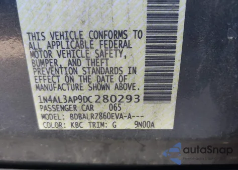 2013 Nissan Altima 2.5 S из США, поврежденный, VIN 1N4AL3AP9DC280293